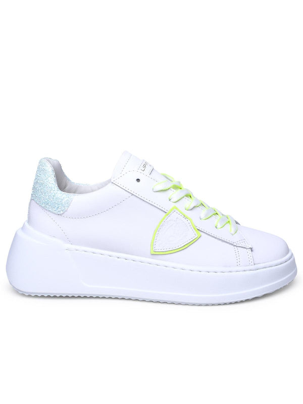 Philippe Model White Leather Sneakers