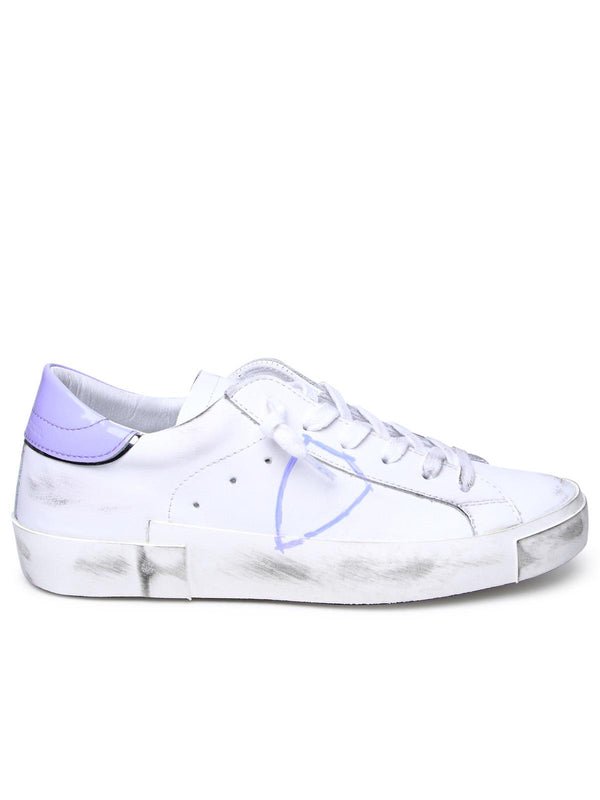 Philippe Model White Leather Sneakers