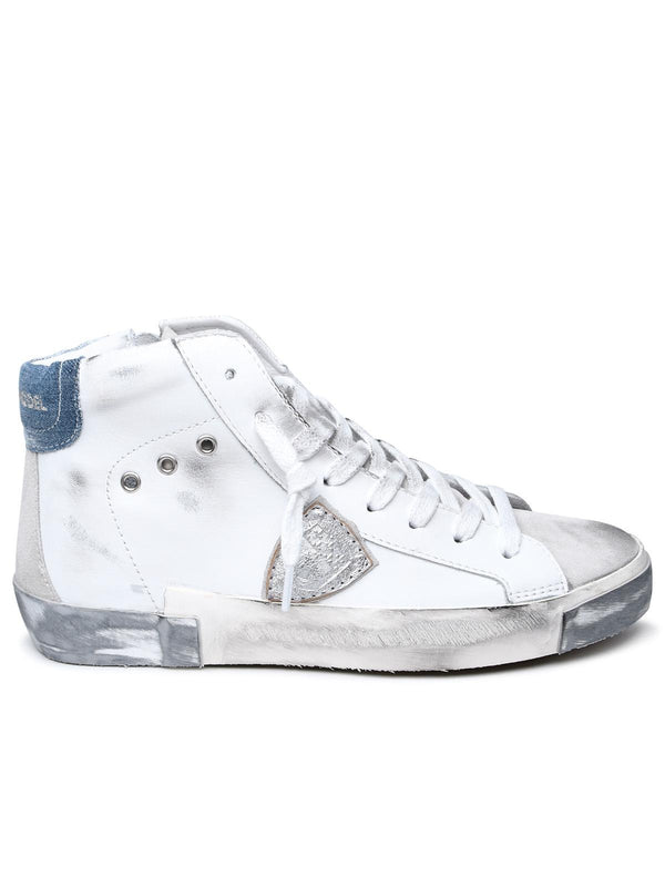 Philippe Model White Leather Sneakers