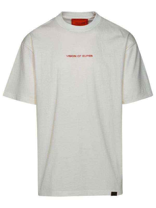 Vision Of Super 'vision Slogan' White Cotton T-shirt