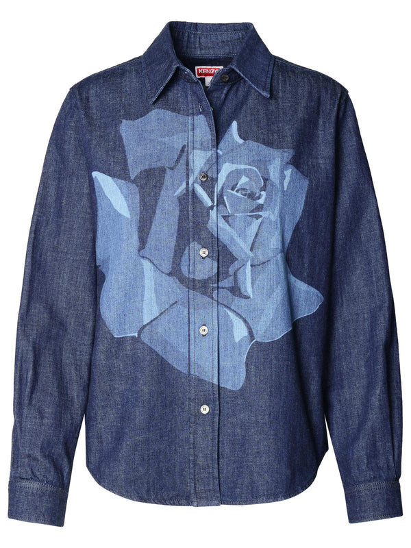 Kenzo Blue Cotton Shirt