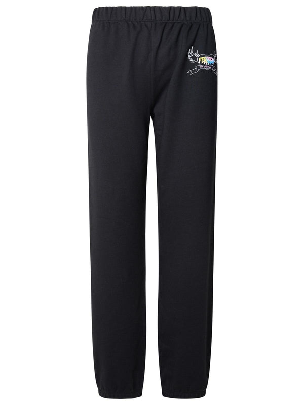 Chiara Ferragni Black Cotton Track Pants