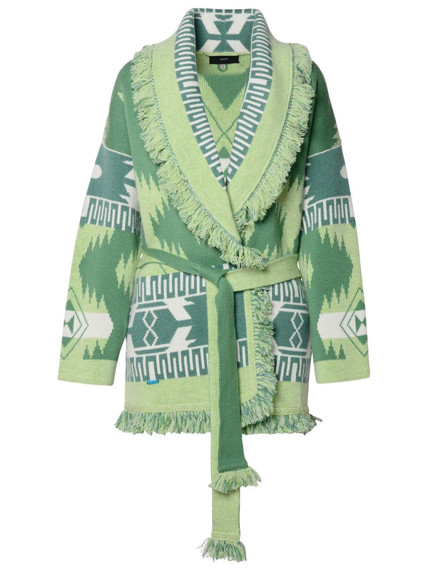 Alanui 'icon' Green Cashmere Cardigan