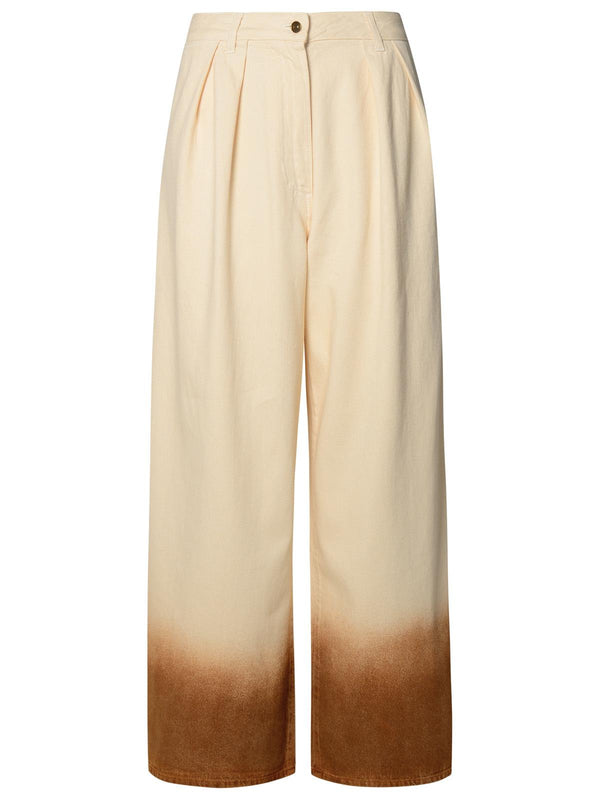 Alanui Cream Cotton Pants