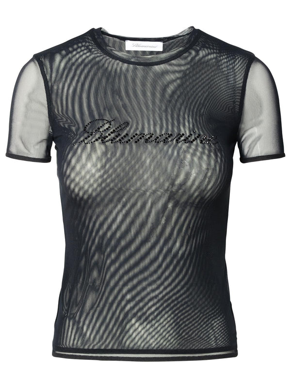 Blumarine Black Nylon Blend T-shirt