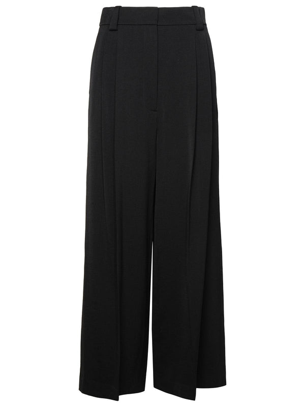 Khaite Black Virgin Wool Blend Tailored Trousers