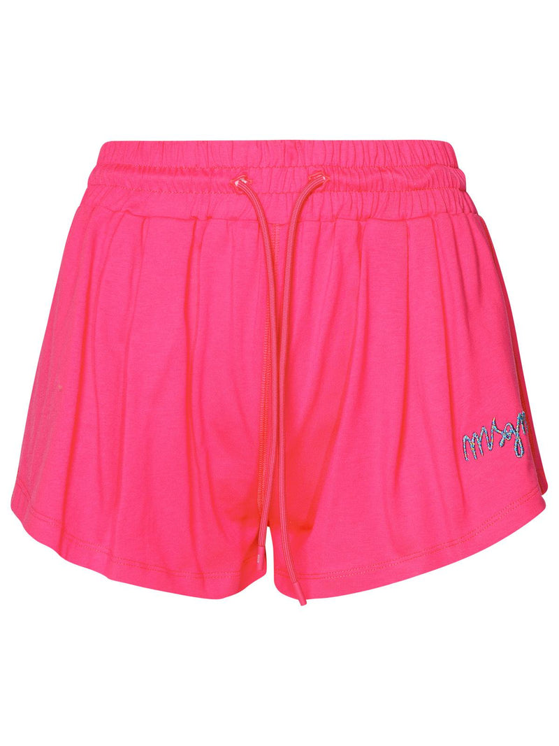 Msgm Msgm Fuchsia Cotton Women Shorts - World Class Fashion