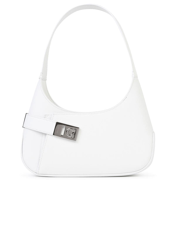 Salvatore Ferragamo 'hobo' White Smooth Calf Leather Bag