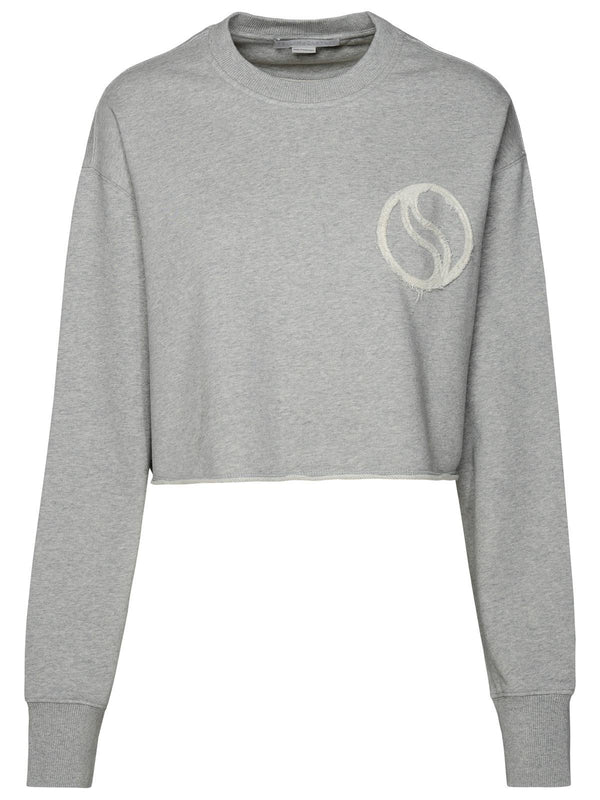 Stella Mccartney 's-wave' Grey Organic Cotton Sweatshirt