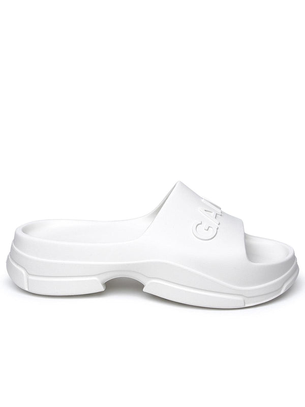 Ganni White Rubber Slippers