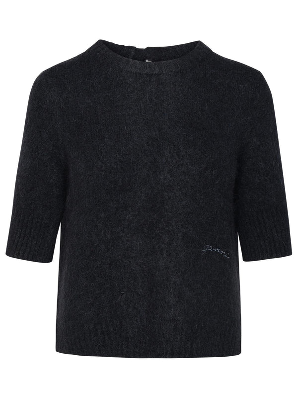 Ganni Black Wool Blend Sweater