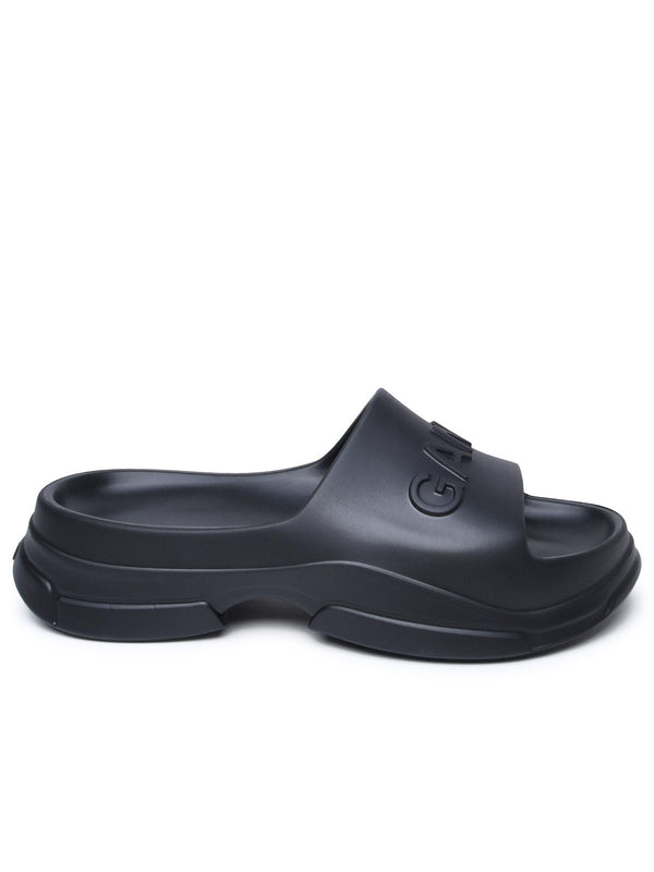 Ganni Black Rubber Slippers