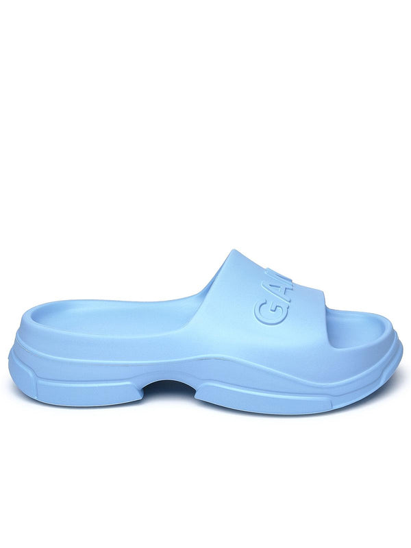 Ganni Light Blue Rubber Slippers