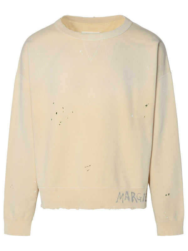 Maison Margiela Cream Cotton Sweatshirt