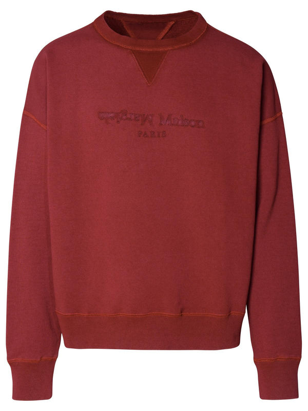 Maison Margiela Burgundy Cotton Sweatshirt