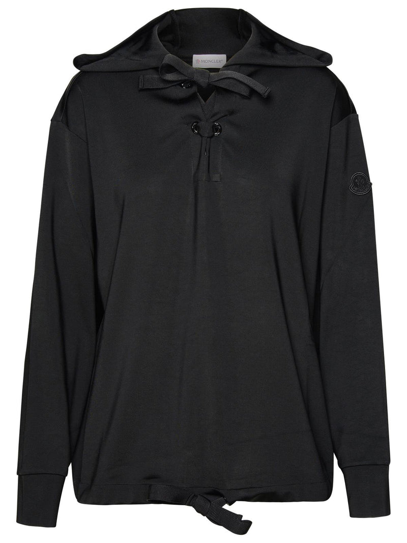 Moncler Moncler Viscose Hoodie Black Women - World Class Fashion