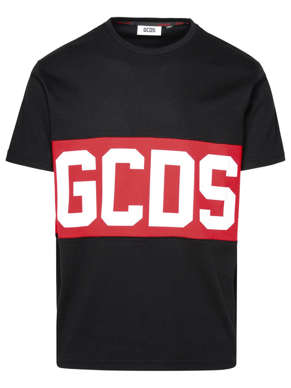 Gcds Black Cotton T-shirt