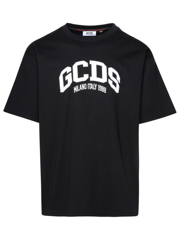 Gcds Black Cotton T-shirt