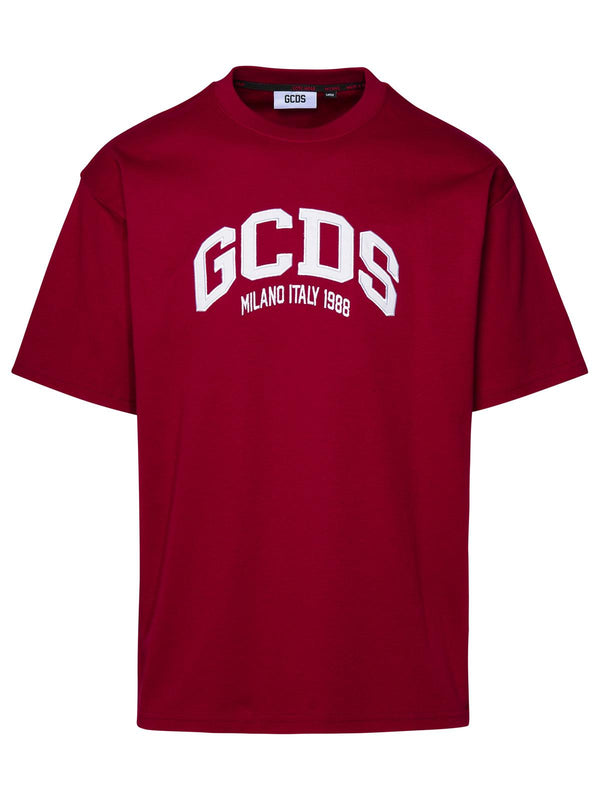 Gcds Burgundy Cotton T-shirt