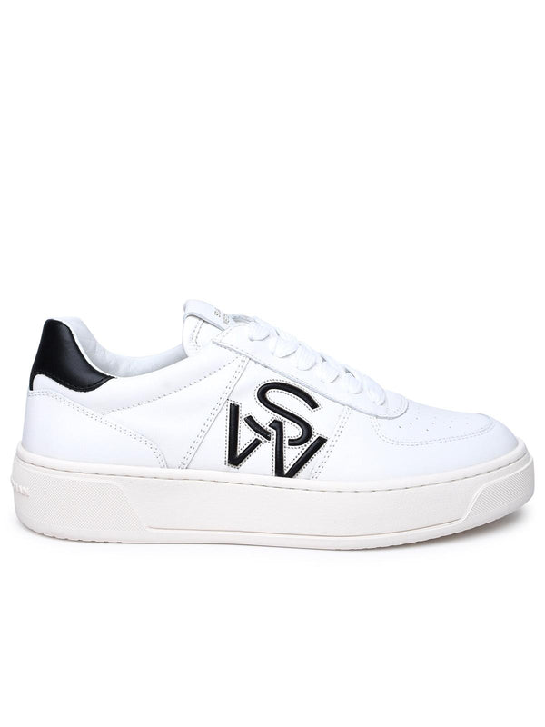 Stuart Weitzman White Leather Sneakers