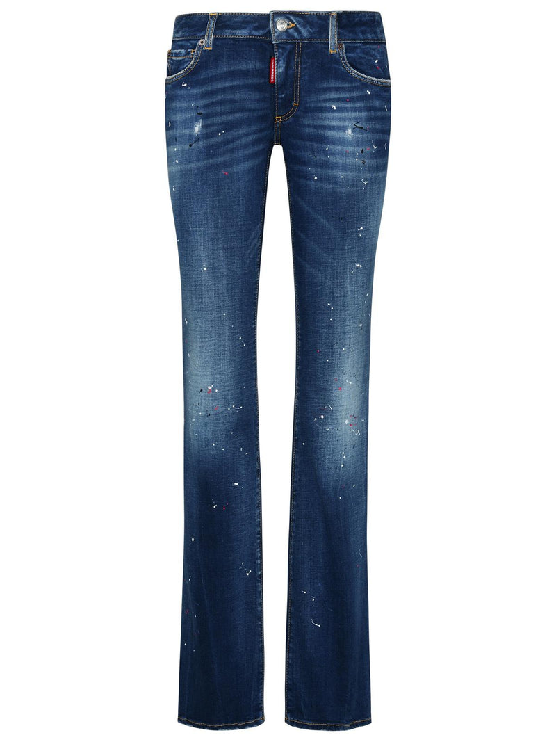 Dsquared2 Dsquared2 Flared Blue Cotton Jeans Women - World Class Fashion
