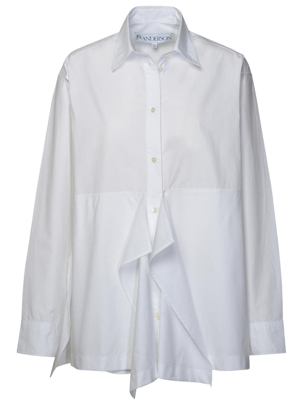 Jw Anderson 'peplum' White Cotton Shirt