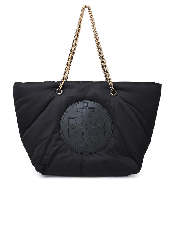 Tory Burch 'ella' Black Recycled Polyester Shopping Bag