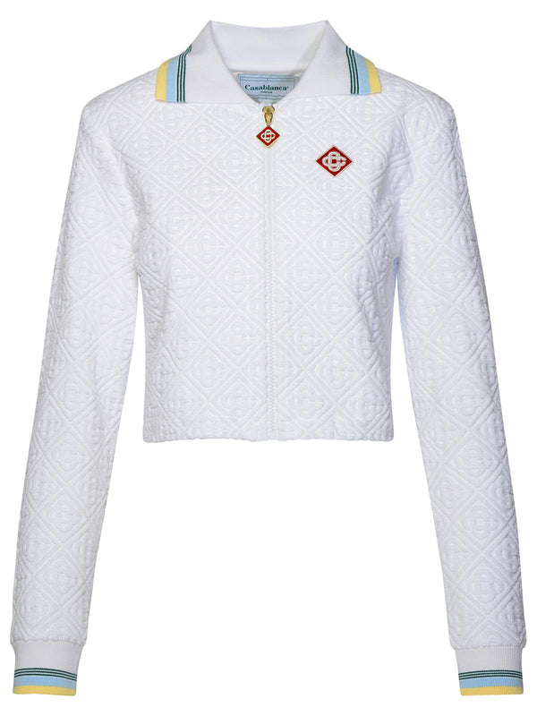 Casablanca 'towelling' White Cotton Blend Sweatshirt