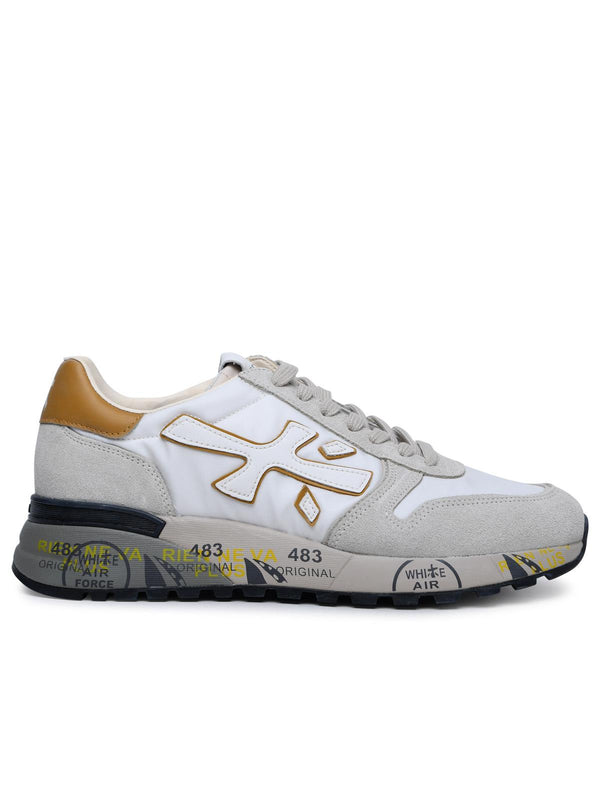 Premiata 'mick' White Leather And Nylon Sneakers