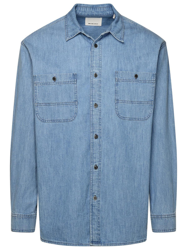 Isabel Marant 'vhelynton' Blue Cotton Shirt