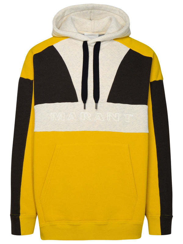 Isabel Marant 'wasil' Yellow Cotton Blend Sweatshirt