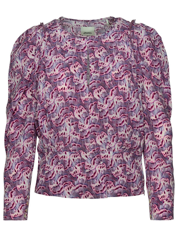 Isabel Marant 'zarga' Blouse In Mauve Silk Blend