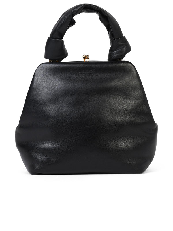 Jil Sander 'goji Square' Small Black Leather Bag