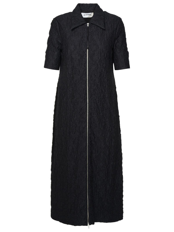 Jil Sander Black Cotton Blend Dress