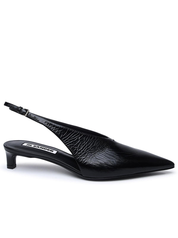 Jil Sander Black Leather Pumps