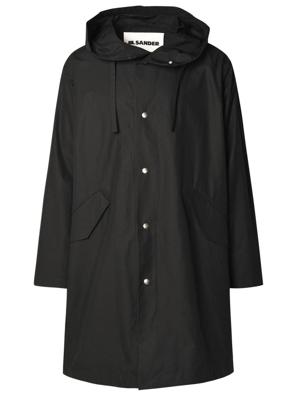 Jil Sander Black Cotton Parka