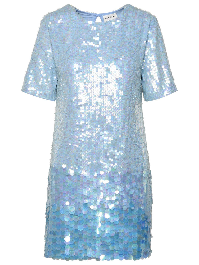 P.a.r.o.s.h. P.a.r.o.s.h. GIGI Light Blue Dress - World Class Fashion