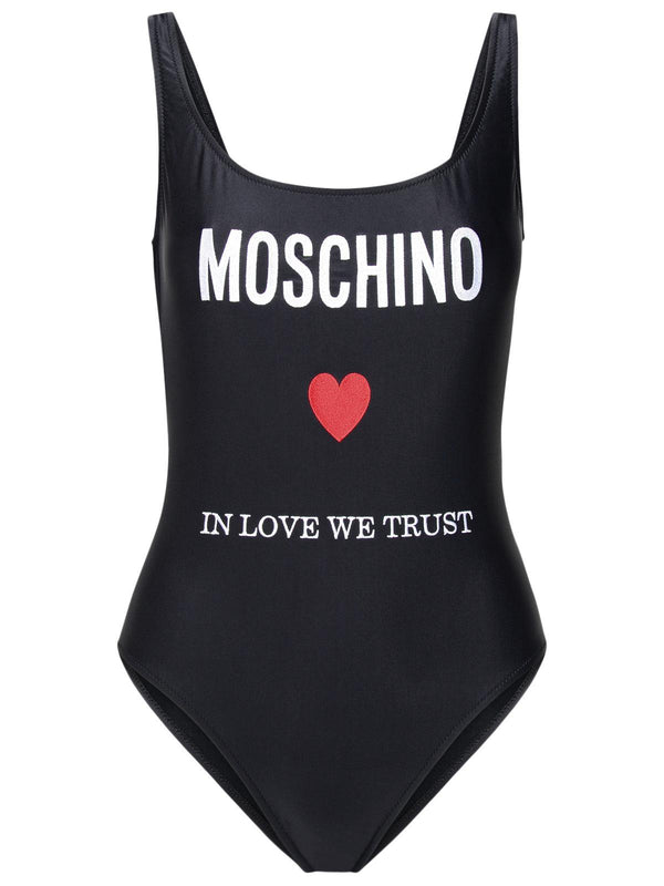 Moschino Black Swimsuit In Polyamide Blend