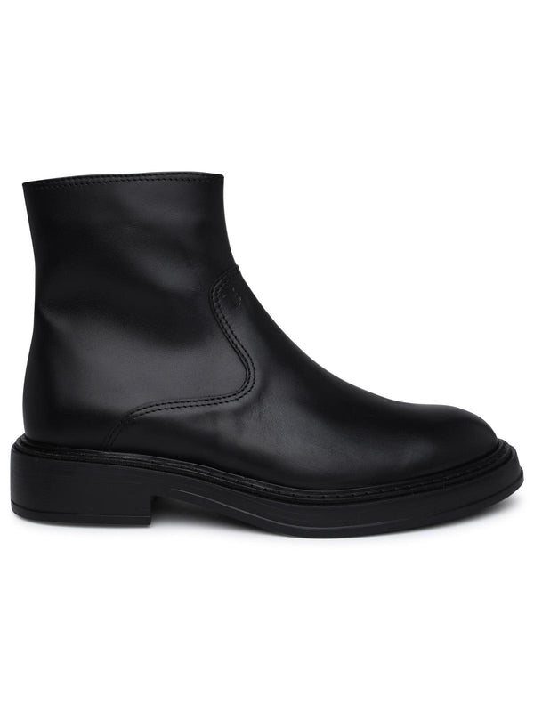 Tod's Black Leather Ankle Boots