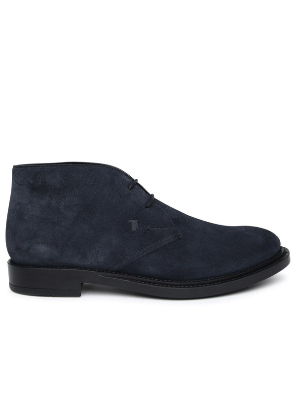 Tod's Blue Suede Boots