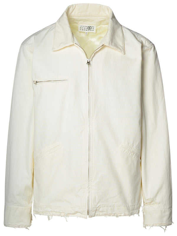 Mm6 Maison Margiela White Cotton Jacket