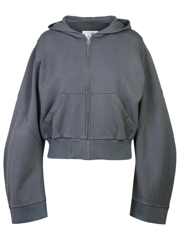 Mm6 Maison Margiela Grey Cotton Hoodie