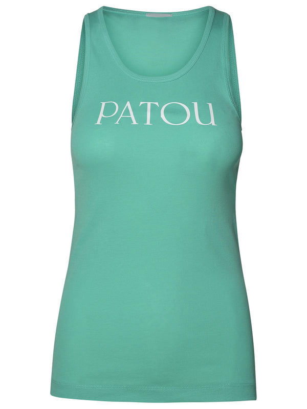 Patou Light Blue Cotton Tank Top