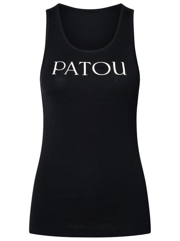 Patou Black Cotton Tank Top