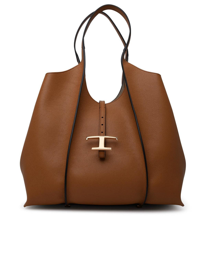 Tod’s Tod's Timeless Brown Leather Shoulder Bag - World Class Fashion