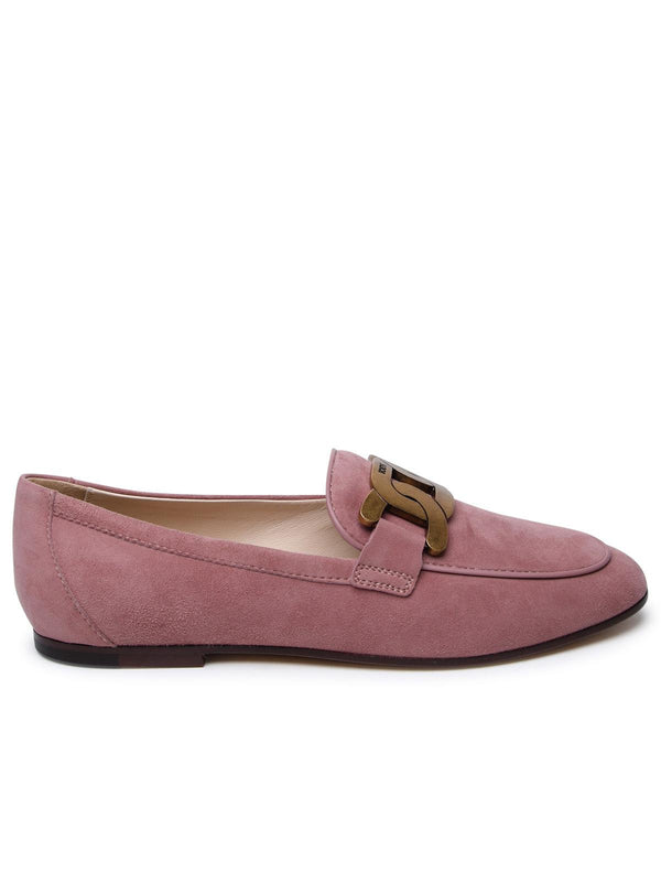 Tod's Pink Suede Loafers