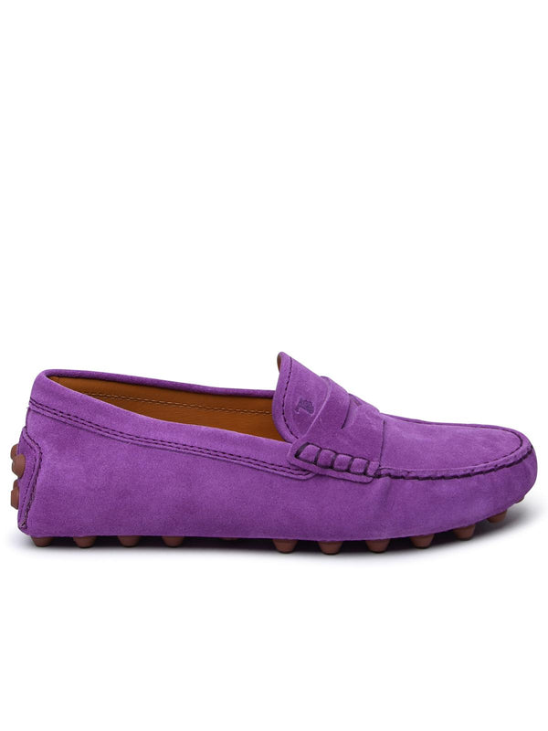 Tod's Purple Suede Loafers