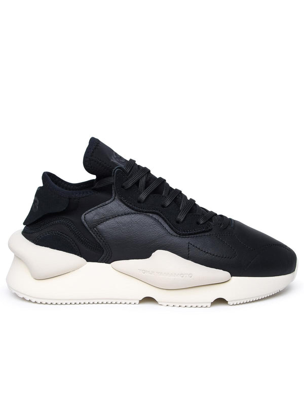 Y-3 Black Leather Blend Sneakers