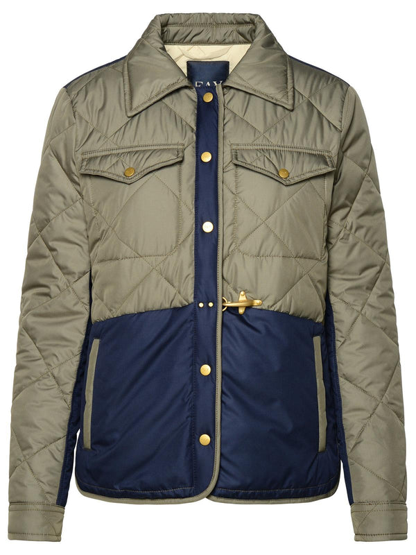 Fay Green Polyester Quilted Jacket