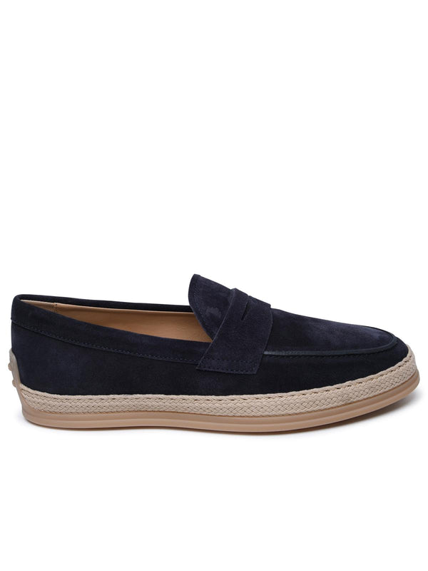 Tod's Blue Suede Loafers